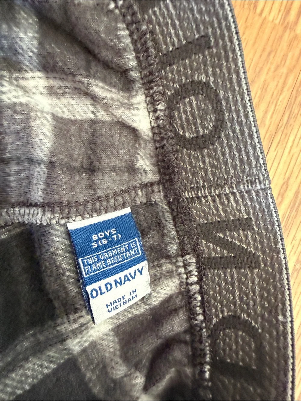 🟢3/$15 🖤 Old Navy Boys S (6-7) Soft Plaid Fleece Pajama Pants | Black Gray White